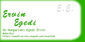 ervin egedi business card